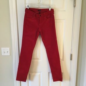 Red Skinny Corduroy Pants
